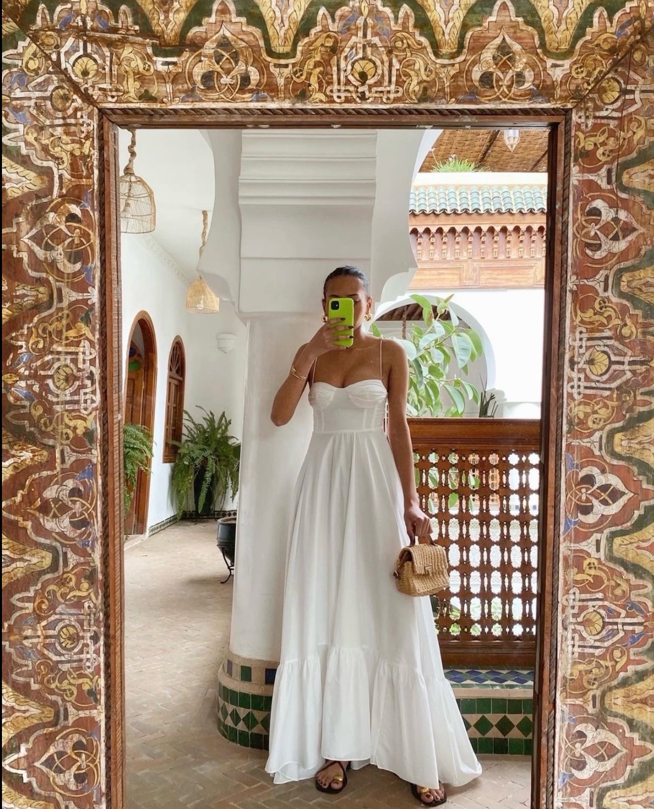 Robe longue bretelles noeuds