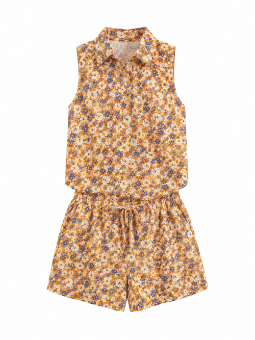 Ensemble fleuri short & chemise